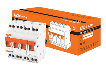 Модульный переключатель трехпозиционный МП-63 4P 63А TDM 