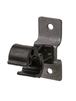 Держатель для гор. и верт. пов-й, полим. фикс. с защелкой для прута Ø8-10 мм, со шпилькой 100 ммTDM