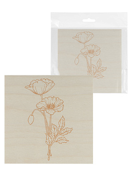 Набор досок для выжигания "Цветы", 150х150 мм, 5 шт., пакет, TDM