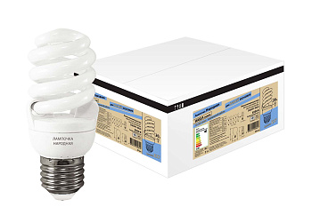 Лампа люминесцентная НЛ-FSТ2-20 Вт-6500 К–Е27 (50х107 мм)  ЖКХПАК (20 шт.)