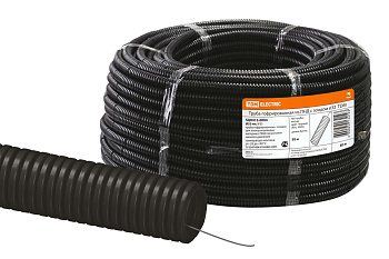 Труба гофрированная ПНД d 32 с зондом (50 м) легкая TDM