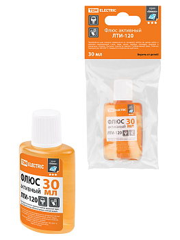 Флюс активный ЛТИ-120, кислотный, 30 мл, дозатор, инд. упаковка, серия "Алмаз" TDM