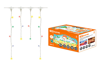 Гирлянда новогодняя "Бахрома" 2,5х0,6 м, RGB, наружное использование, IP44, TDM