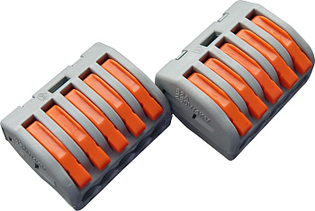 Клеммы GTER3-05 222-415 (5х0,14-4мм2 с рычажком) (50шт.)