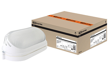 Светильник НПБ1407 белый/овал ресничка 60Вт IP54 TDM