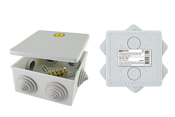 Коробка уравнивания потенциалов (КУП) ОП 85х85х40мм, шина 6х9, 8 групп, IP44, инд. штрихкод, TDM