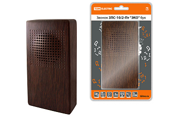 Звонок ЗПС-10/2-Пт "ЭКО" бук (пров. без.кн., сеть, "птичка") TDM