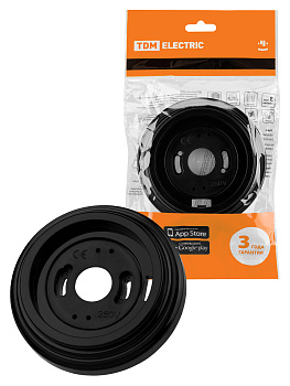 Рамка 1-но постовая черная «Виви» TDM