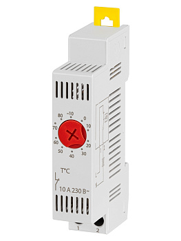 Термостат модульный ТМ-2 NC (обогрев) на DIN-рейку, 10 А, 230 В, от -10 до +80 °C TDM