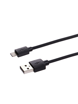 Дата-кабель, ДК 3, USB - Lightning, 1 м, черный, TDM
