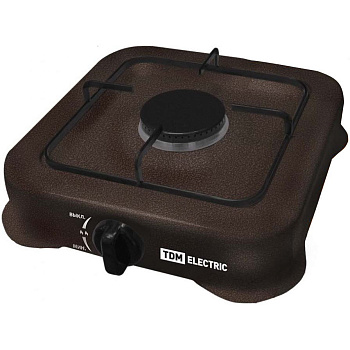 Плитка газовая одноконфорочная, ГП-1, коричневая, TDM
