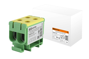 Клемма вводная силовая КВС 4 ввода 16-95 кв.мм. желтая/зеленая EKF