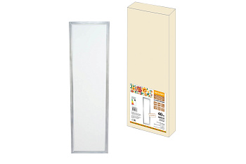 Ультратонкая светодиодная панель серии СВО 295 х1195, 40 Вт, 4000 К, хром,Народная (без драйвера)