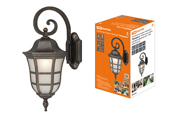 Светильник садово-парковый "Меридиан" 100 Вт, вниз, алюм., матовое/кофейный, Е27, TDM