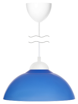 Светильник НСБ 1122/1 "Home mini" 15 Вт, Е27, синий, шнур белый TDM