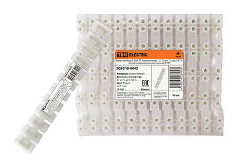 Зажим винтовой ЗВИ-30 полипропилен 1,5-10мм2 12пар 100°С белый (индивидуальная упаковка) TDM