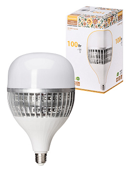 Лампа светодиодная T-100 Вт-230 В-4000 К–E27 (150x253 мм) НАРОДНАЯ
