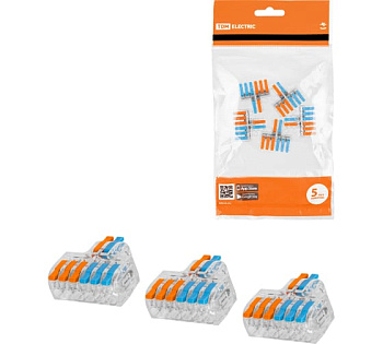 Клемма разветвительная СКР-626 в прозрачном корпусе (4 мм2) (5 шт/упак) TDM