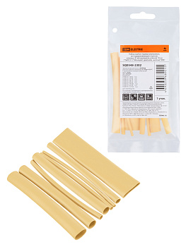 Набор трубок термоусаживаемых, клеевых "Моноцвет-диапазон, желтый TDM"