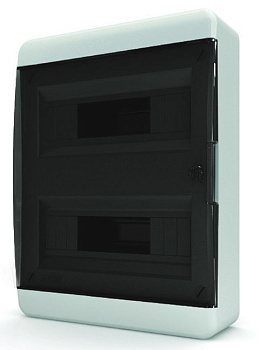 Щит навесной BNK 40-24-1 24 мод. IP41, прозрачная черная дверца TF5-KP12-N-24-41-K01-K03