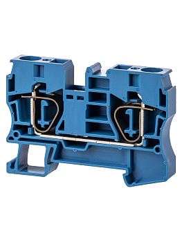 Зажим клеммный безвинтовой (ЗКБ) 16мм2 100А синий TDM