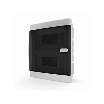 Щит встраиваемый CVK 40-18-1 18 мод. IP41, прозрачная черная дверца UIC-KP12-V-18-41-K01