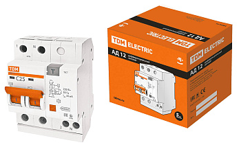 Диф.автомат АД12 2Р  6А 10мА TDM