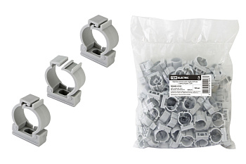 Крепеж-клипса для трубы D20 мм с фиксатором TDM 