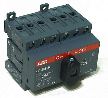 Рубильник реверсивный OT40F3С до 40А ABB +1