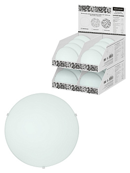 Светильник декоративный СД 1*60 Вт, E27, D250 мм, круг белый, Народный