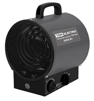 Тепловая пушка ТПК-БО, 2 кВт, круглый корпус, терморегулятор, TDM