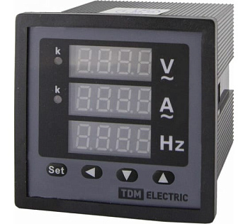 Цифровой многовеличинный прибор ЦП-АВЧ72х3-0,5-Р (однофазный) (0-50кА, 0-320кВ, 40-70Гц) TDM