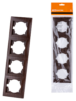 Рамка 4-х постовая вертикальная венге "Лама" TDM