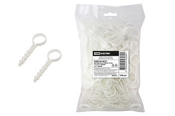 Дюбель-хомут круглый 16мм белый (100шт) TDM