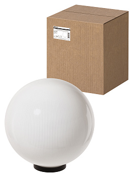 Светильник НТУ 03-100-404 шар d=400 мм IP54 (опал призма ПММА, основание плоское ПК 145, Е27) TDM