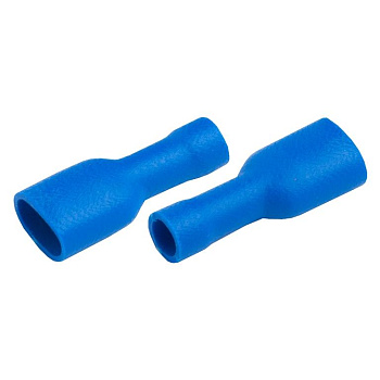 Разъем РпИмп 2-250 (плоский, изолированный полностью) "мама" GRIF-2-7,4 Синий, 100 штук 