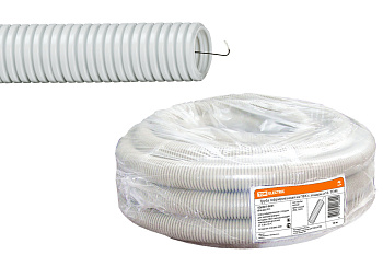 Труба гофрированная ПВХ d 16 с зондом (10 м) легкая TDM