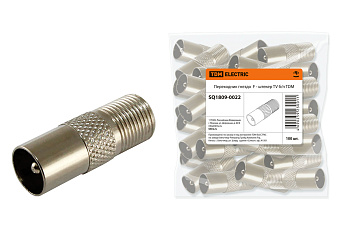 Переходник гнездо F - штекер TV б/п TDM